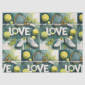 Tennis Danke Party mit Schläger und Ball Seidenpapier (Vorderseite)