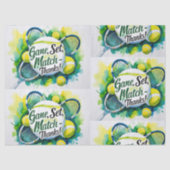 Tennis Danke Party mit Schläger und Ball Seidenpapier (Vorderseite)