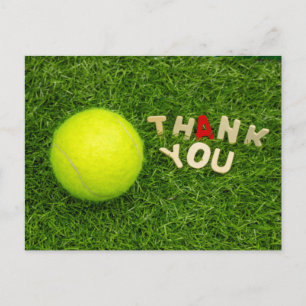 Tennis Danke schön  Postkarte