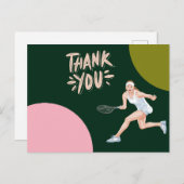 Tennis Dankeschön Karte für Spieler (Vorne/Hinten)