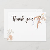 Tennis Dankeschön Karte für Spieler Aquarell (Vorne/Hinten)