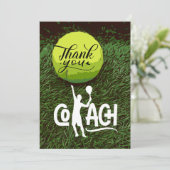 Tennis Dankeschön Karte für Tennistrainer (Stehend Vorderseite)