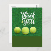 Tennis Dankeschön Karte mit Ball für Spieler (Vorne/Hinten)
