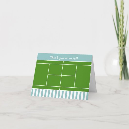 Tennis Dankeskarten Dankeskarte (Vorderseite)