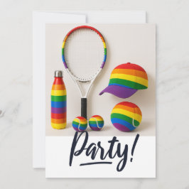 Tennis Das Rainbow-Party des Pride Month Einladung