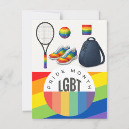 Tennis Das Thema des monatlichen Regenbogens Postkarte