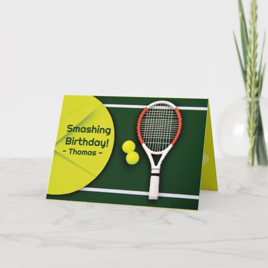 🎾 Tennis Delight: Ein toller Geburtstag Karte (Vorderseite)