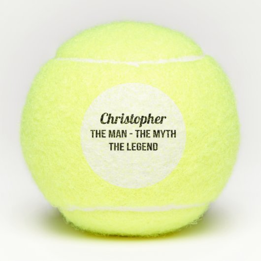 Tennis Der Mann Der Mythos der Legende Mit Monogra Tennisbälle (Vorderseite)