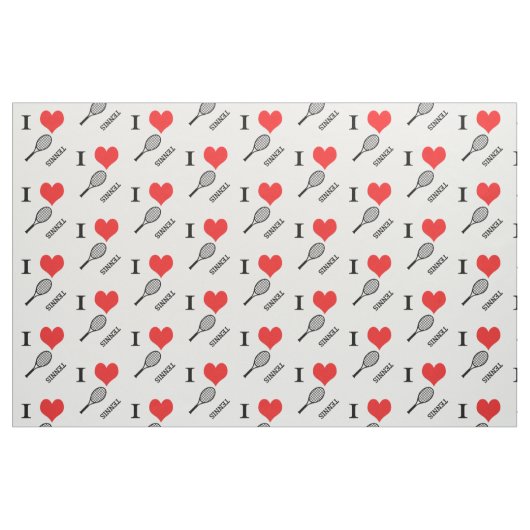 Tennis des Herzens I Stoff (Fat Quarter (45,7 x 55,9 cm))