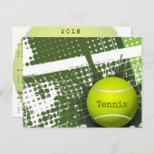Tennis Design 2018 Postkartenkalender Postkarte (Vorne/Hinten)