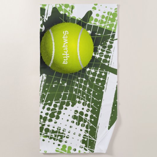 Tennis Design Beach Handtuch (Vorderseite)