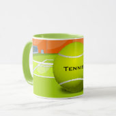Tennis Design Coffee Tasse (Vorderseite Links)