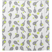 Tennis Design Duschvorhang (Vorderseite)