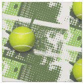 Tennis Design Fabric Stoff (Nahaufnahme)