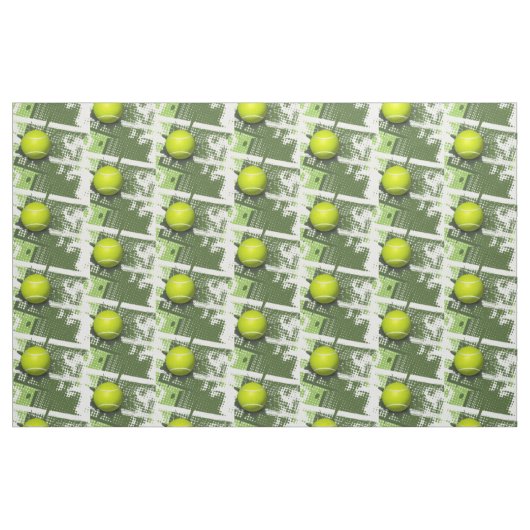 Tennis Design Fabric Stoff (Fat Quarter (45,7 x 55,9 cm))