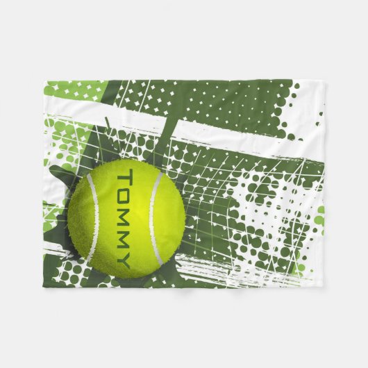 Tennis Design Fleece Blanket (Vorderseite (Horizontal))