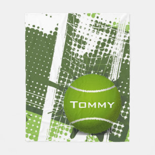Tennis Design Fleece Blanket
