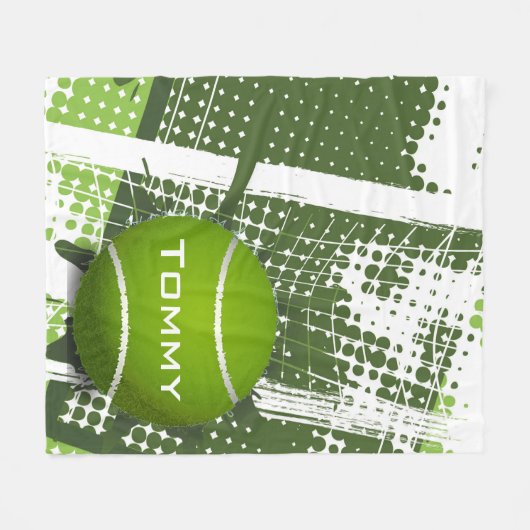 Tennis Design Fleece Blanket (Vorderseite (Horizontal))