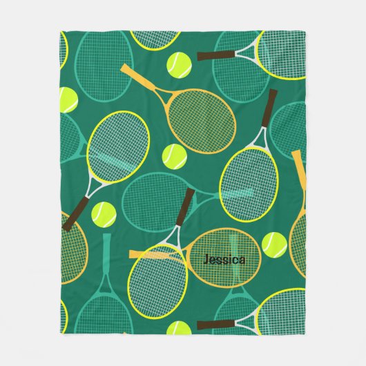 Tennis Design Fleecedecke (Vorderseite)