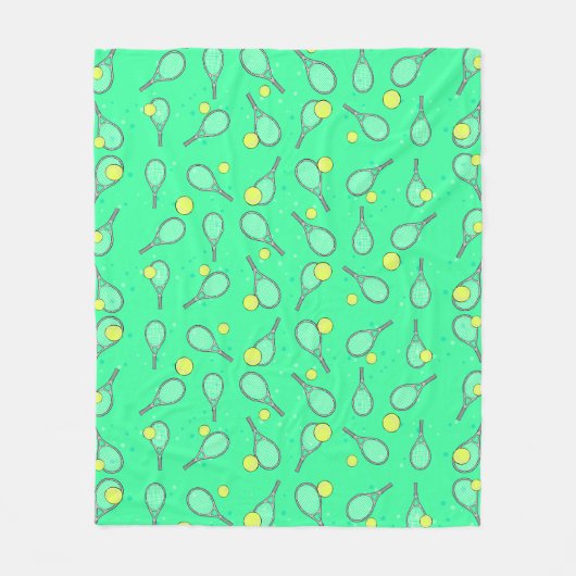 Tennis Design Fleecedecke (Vorderseite)