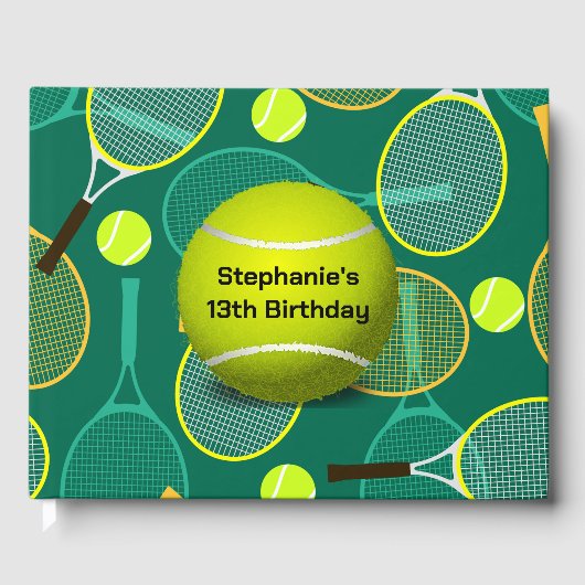 Tennis Design Gästebuch (Vorderseite)