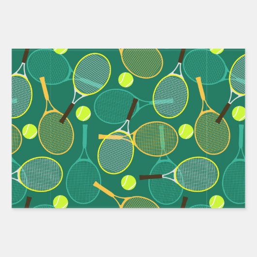 Tennis Design Geschenkpapier Set (Vorderseite 3)