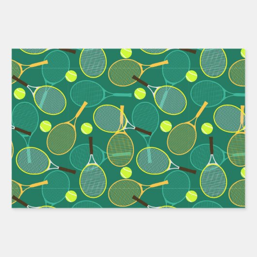 Tennis Design Geschenkpapier Set (Vorderseite)