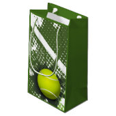Tennis Design Geschenktasche Kleine Geschenktüte (Rückseite Schrägansicht)