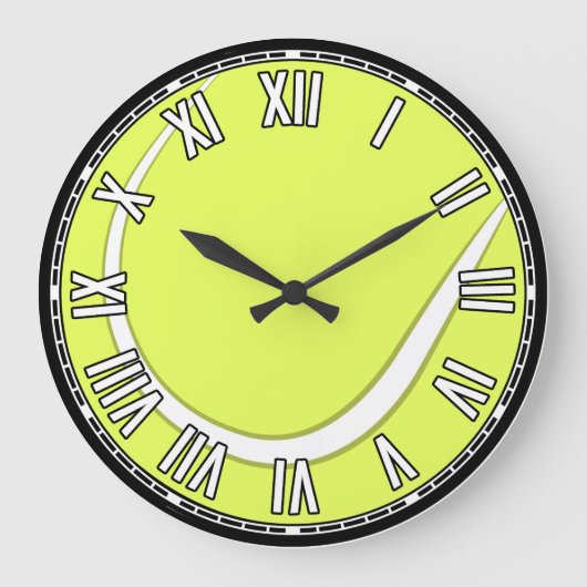 Tennis Design Große Wanduhr (Vorderseite)