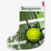 Tennis Design Grosser Weihnachtsmann-Strumpf Großer Weihnachtsstrumpf (Rückseite)