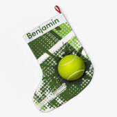 Tennis Design Grosser Weihnachtsmann-Strumpf Großer Weihnachtsstrumpf (Rückseite (Hängend))