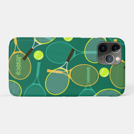 Tennis Design iPhone Pro Case (Rückseite (Horizontal))