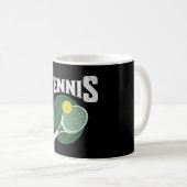 Tennis-Design Kaffeetasse (VorderseiteRechts)