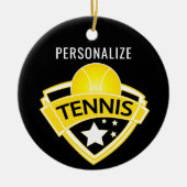 Tennis Design Keramik Ornament (Vorne)