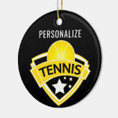 Tennis Design Keramik Ornament (Links)