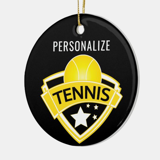 Tennis Design Keramik Ornament (Links)