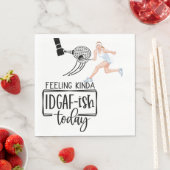 Tennis-Design lustige Sprichwort-Zitate Serviette (Beispiel)