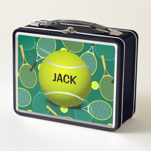 Tennis Design Metal Lunchbox (Vorderseite)