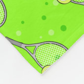 Tennis-Design-Muster Fleecedecke (Ecke)