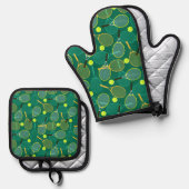 Tennis Design Ofenhandschuh & Topflappen-Set (Vorderseite/Rückseite)