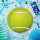 Tennis Design Paper Party Plate Pappteller (Party)