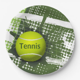 Tennis Design Paper Party Plate Pappteller