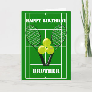 Tennis Design Personalisiert Bruder Geburtstag Karte