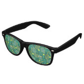 Tennis Design Retro Party Sonnenbrille (Schrägansicht)