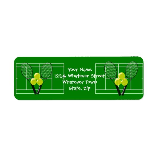 Tennis-Design-Rücksendeadresse (Vorne)