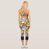 Tennis Design Super Hero Pop Art Funny Custom Capri Leggings (Rückseite)