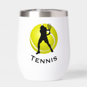 Tennis Design Thermal Wine Tumbler (Rückseite)
