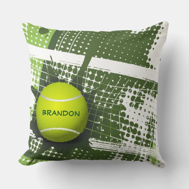 Tennis Design Throw Kissen (Vorderseite)