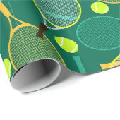 Tennis Design Wrapping Paper Geschenkpapier (Rolleneckpunkt)