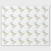 Tennis-Doppelpunkte Namen oder Text-Weiß hinzufüge Geschenkpapier (Flach)